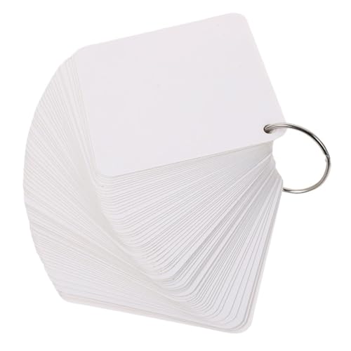 300 Blatt Leere Karteikarten weiße Flashss-Karten Schreiben von Papierkarten Flashss-Karten mit Ringen Mini-Karteikarten lernkarten bastelkarten Karteikarten der Schule DIY-Karten OHPHCALL von OHPHCALL