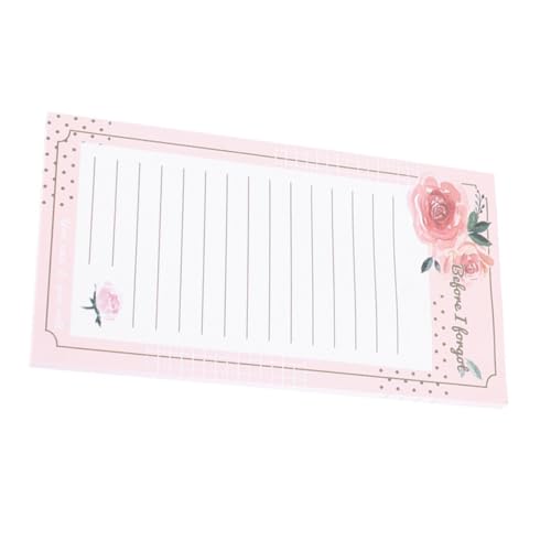 OHPHCALL 1 Notizbuch magnetische Menütafel für Kühlschrank magnetisches Whiteboard Magnete Bretter Planke Aufkleber magnetische Planer-Notizblöcke Kühlschrank Magnet Notizblock Papier Rosa von OHPHCALL