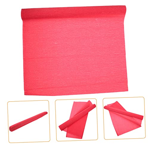 OHPHCALL 1 Rolle Blumenkrepppapier Kuchendekorationen Rosendekorationen Pop Feines Krepppapier Hochzeitskrepppapier Papierdekorationen Blumenklebeband Krepppapier-sets Pastell Blumen- Rot von OHPHCALL