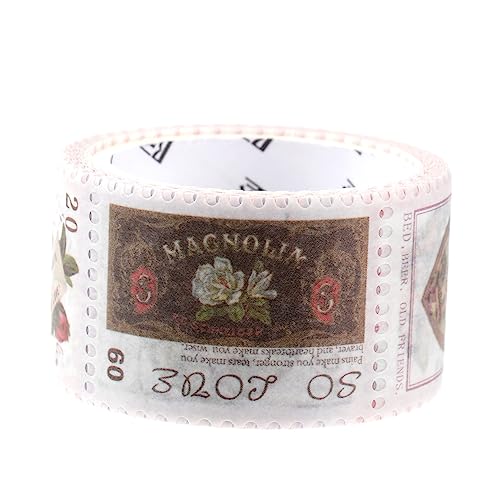 OHPHCALL 1 Rolle Briefmarken und Washi Tape dekorative Aufkleber für Sammelalben selbstklebendes Fotoalbum scrapbooking sticker scrapbook stickers Vintage-Stempel-Aufkleber Bastelaufkleber von OHPHCALL