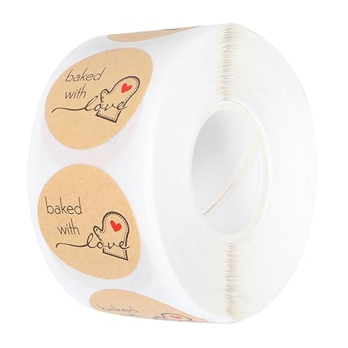 OHPHCALL 1 Rolle Kraftpapier Aufkleber Geschenktüten Aufkleber Für Geschenktüten Selbstklebende Sticker Für Geschenktüten Bag Decor Sticker Bag Making Sticker von OHPHCALL