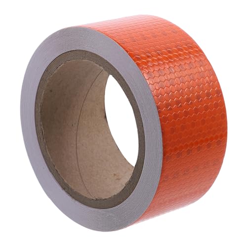 OHPHCALL 1 Rolle Reflektieren des Klebeband im Freien Dichtmittel reflective tape reflektorbänder reflektierendes Band für den Außenbereich Warnaufkleber für rutschigen Boden PVC Orange von OHPHCALL