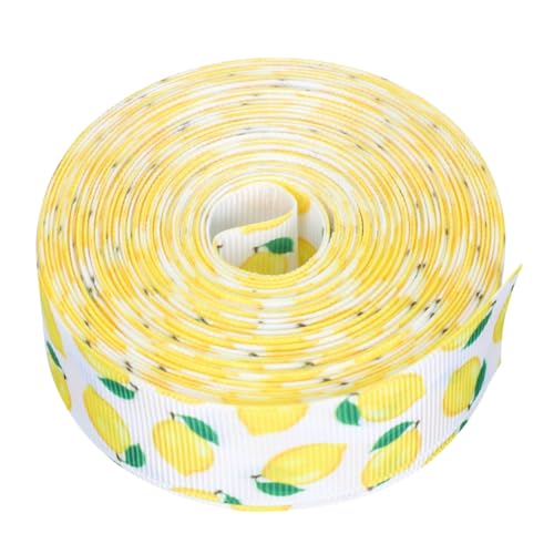 OHPHCALL 1 Rolle geripptes Band seidenband ribbon partydeko einschulung Geschenkboxdekoration Bastelband Band für Schleifen Geschenkverpackungsmaterial Festival-DIY-Bänder Polyester Yellow von OHPHCALL