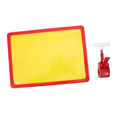 OHPHCALL 1 Satz Billboard-Clip preisaufsteller preisschild werbetafel pinsetette dip clip ads Clips anzeigen Stand Fan-Shop Tag-Board Streifen Preisanzeigetafel Preistafel mit Clip Abs rot von OHPHCALL