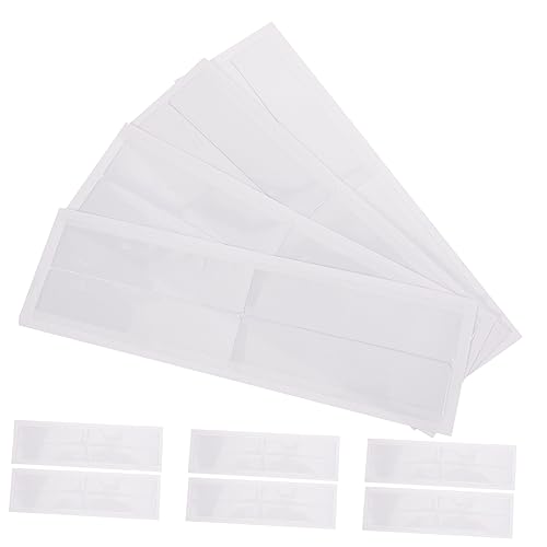 OHPHCALL 1 Satz Kleinunternehmensbedarf Makeup Tasche Klarsichttaschen Mit Selbstklebenden Etiketten Etikettenhalterstreifen Nagelklebestreifen Wasserfeste Aufkleber Transparent Plastik von OHPHCALL