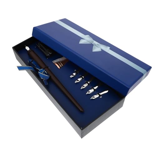 OHPHCALL 1 Satz Tauch Stift Box Retro-federhalter Mit Tinte Tauchstift-kit Kalligraphie-füllfederhalter Dekorativer Notizstift Dip-pen-kit Unterschriften Geschenkstift Plastik von OHPHCALL