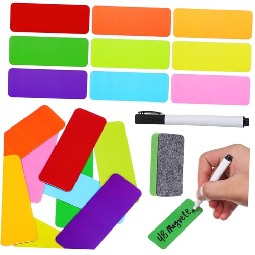 OHPHCALL 1 Satz Trocken Abwischbare Magnetetiketten Magnetische Blankokarten Magnetische Namensschilder Magnetische Etikettenaufkleber Magnetische Whiteboard-etiketten Weich Magnetisch von OHPHCALL