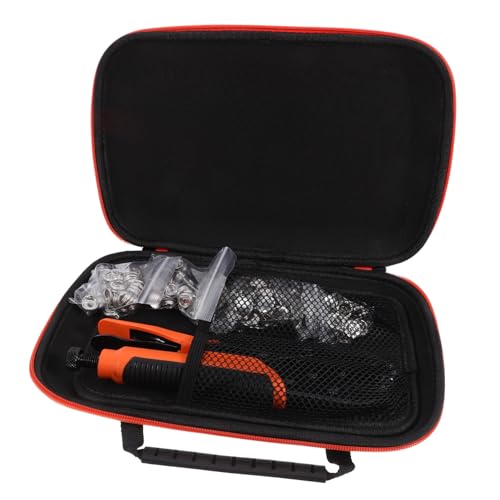 OHPHCALL 1 Satz Werkzeugkasten Reparaturset Für Druckknopf-werkzeug Robuste Druckknöpfe Für Dicke Stoffe Druckknopfwerkzeug Druckknopfsatz Druckknopf-kit Zackenknöpfe Orange Metall von OHPHCALL