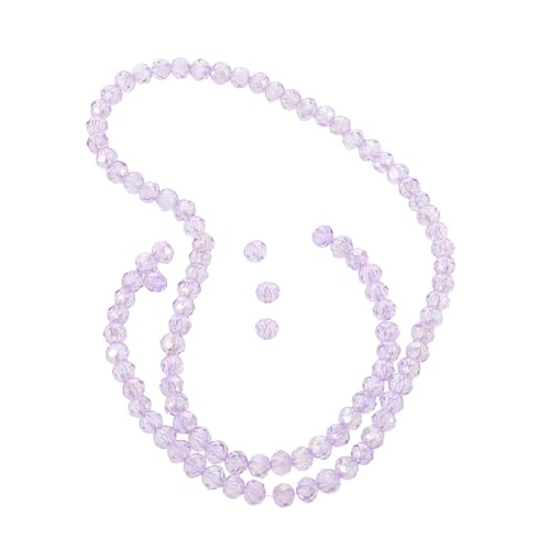 OHPHCALL 1 Sonnensteinperlen Kit Zur Herstellung Von Kristallschmuck Edelsteinperlen Europäische Perlen Flaches Tonperlen-set Abstandshalter Lose Perlen Heilender Edelstein Violet Glas von OHPHCALL