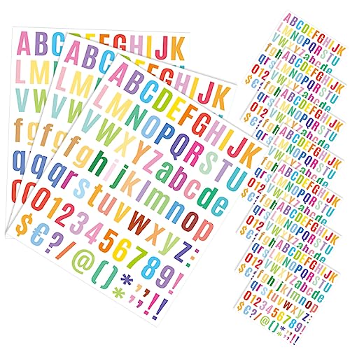 OHPHCALL 10 Blatt Selbstklebende Alphabet Aufkleber Und Zahlenaufkleber Bunten Farben Ideal Für Namensschilder Briefkastenbeschriftung Und Kreative Bastelprojekte Wachs Buchstaben von OHPHCALL