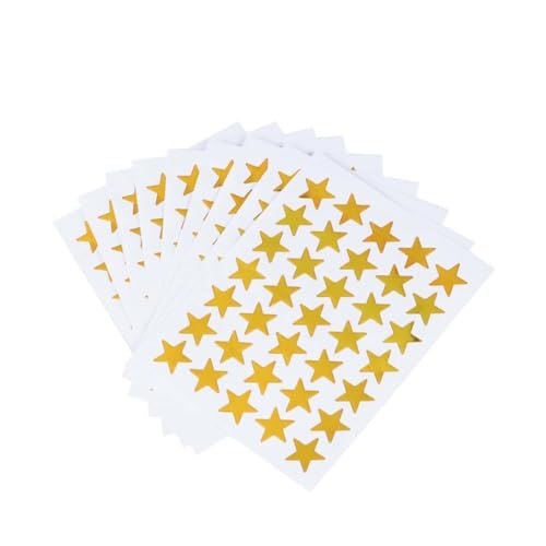 OHPHCALL 100 Stück Goldene Sternaufkleber Selbstklebende Etiketten Für Und Schüler Glitzernde Sticker Zum Beschriften Ideal Für Schule Und Kreativprojekte Für Mädchen Und von OHPHCALL