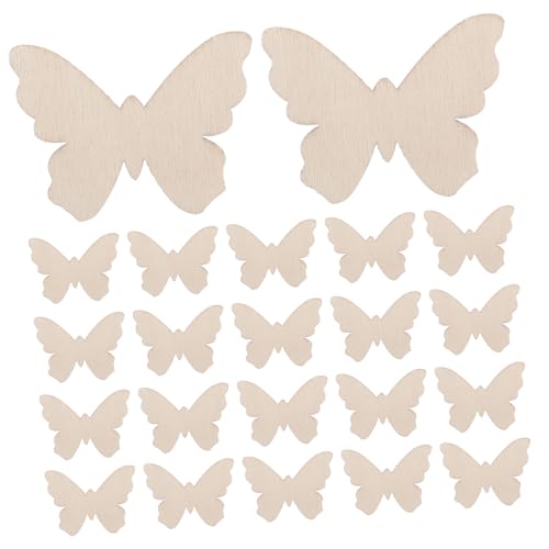 OHPHCALL 100st Schmetterling Hacks Chnitzel 100pcs Schmetterlingskonfetti Für Den Tisch Kleiderbügel Zum Dekorieren Wohnkultur Akzente Heimdekoration Mini-dinge Handwerk Leer Bambus Beige von OHPHCALL