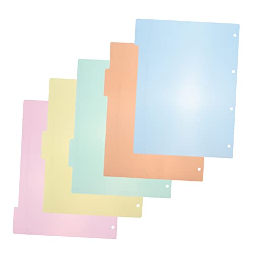 OHPHCALL 10Pcs Teiler-Indextafel weiße Tab-Trenner Bindemittel Handel trennlaschen büroorganisation aktenordner das Notebook Office-Indexteiler Registerkarte „Papierindex“. Plastik Colorful von OHPHCALL