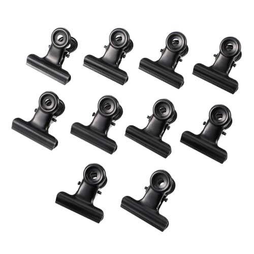 OHPHCALL 10st Clip Zur C-kurvenformung Industrielle Clips Beutelverschlussclips Büroklammern Für Papier Mini-goldbinderklammern Clip Für Drahtseil Papierbinderklemme Black Rostfreier Stahl von OHPHCALL