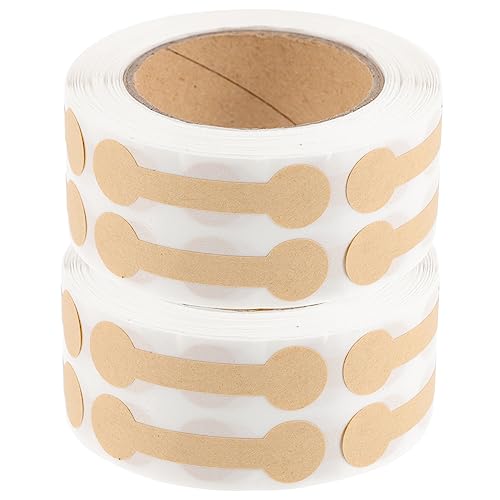 OHPHCALL 2 Rollen Etikettenaufkleber Aufkleber für Glasetiketten offensichtlich Alarm Gold preisschild paketaufkleber manipulationssichere Aufkleber Siegel Aufkleber Kraftpapier Light Brown von OHPHCALL