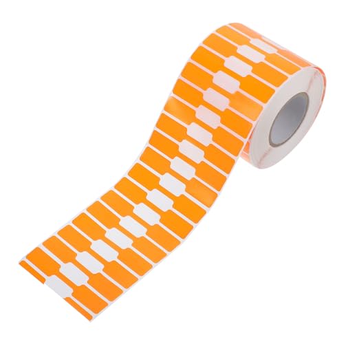 OHPHCALL 2000 Stk Schmucketiketten Aufkleber für Glasetiketten Schmuck Aufkleber Anzeige preisetiketten preisschild Schmuckaufkleber zum Selbstklebender Preisaufkleber Papier Orange von OHPHCALL