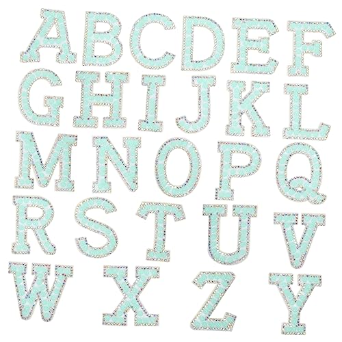 OHPHCALL 26 Stück Glitzer Buchstaben Patches Zum Aufbügeln Selbstklebende Alphabet Applikationen Für DIY Bastelprojekte Ideal Zum Beschriften Und Dekorieren Von Kleidung Und Accessoires von OHPHCALL