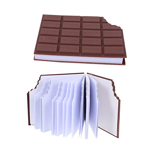 OHPHCALL 2St Notizbuch Schokolade klebrig Aufkleber Textmarker Haftnotizblöcke für das Büro chocolate schokobananen Notizzettel für Praktikanten Praktische Schreib-Memo-Sticker Papier von OHPHCALL