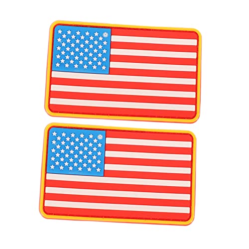 OHPHCALL 2St Sternenbanner dekoaufkleber dekorative sticker Aufkleber mit amerikanischer Flagge amerikanische Flaggen Kleidungsdekor dekorative aufkleber für kleidung Armbinden PVC Yellow von OHPHCALL