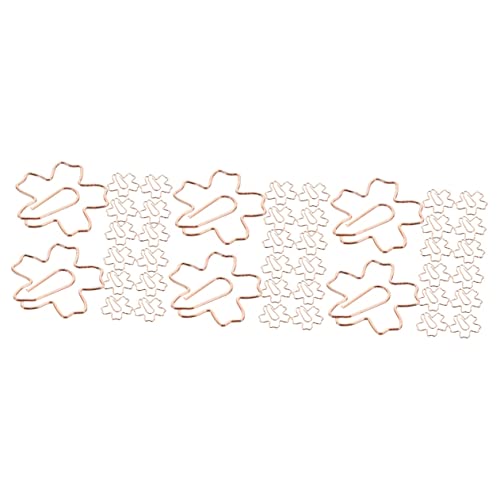 OHPHCALL 3 Sätze Büroklammer-lesezeichenhalter Mini-büroklammern Kleine Büroklammer Mini-fotoclips Kreativer Clip Goldrand Dekor Für Büro Bildclips Rose Gold Aluminiumlegierung 36 Stück * 3 von OHPHCALL