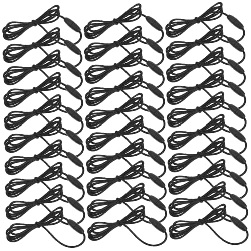 OHPHCALL 30 Sets Abnehmbare Halsketten Lanyard Perlenarmband Schwarze Lanyard Lanyards Schwarze Seil Halskette Perlenkette Halskettenschnüre Für Anhänger Lanyard Abreißverschluss von OHPHCALL