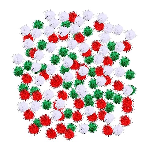 OHPHCALL 300 Stk Haarballmaterial Bommel Basteln Pompons Pom-pom-kugeln Basteln Dekorationen Weihnachtsglitter Fuzz-bälle Party Zierfüller Für Bastelarbeiten Quasten Ammer Polypropylen von OHPHCALL