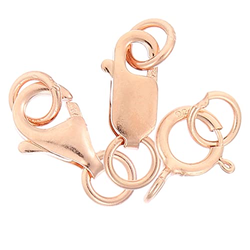 OHPHCALL 3st Hummerschere Schmuck Verschluss Herstellung Von Halsketten Armbänder Schließe Verschlüsse Schwenkbare Haken Anhänger Perlen Kit Zur Schmuckherstellung Reize Rose Gold Silber- von OHPHCALL