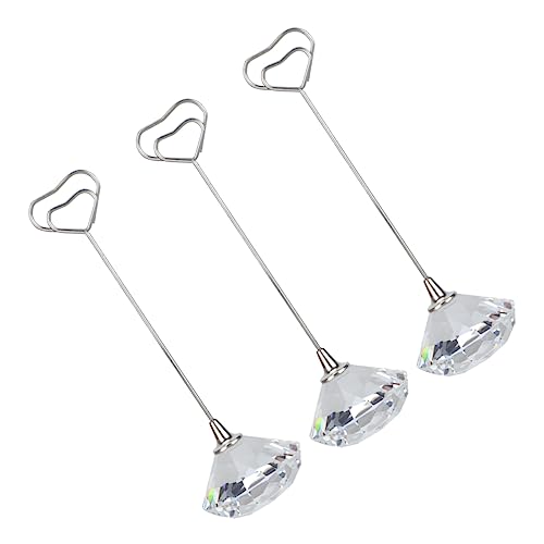 OHPHCALL 3st Standhalter Für Party Platzhalter Für Hochzeiten Tischnummernhalter Für Die Hochzeit Namensträger Tischkartenhalter Diamant-platzhalter Tischnamenhalter Büroklammern Memohalter von OHPHCALL