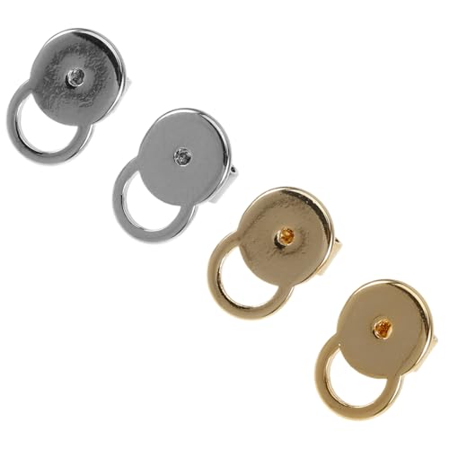 OHPHCALL 4 Stück Ohrring-Sicherheitsverschlüsse Kupfer-Ohrring-Verschlüsse Ohrstecker-Träger Ohrring-Stopper-Verschlüsse Zum Verriegeln Von Ohrsteckern Diy-Ohrring-Zubehör Zubehör von OHPHCALL