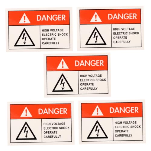 OHPHCALL 5 Stk Warnschilder Für Elektrizität Zerbrechliches Band Etiketten Für Schalttafeln Elektroraum Zeichen Metallschilder Warnschilder Für Eigentum Ölaufkleber Pp Synthetisches Papier von OHPHCALL