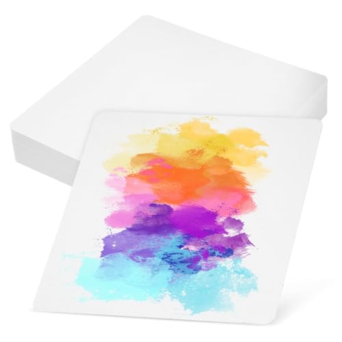 OHPHCALL 50 Stück Aquarellpapier leere aquarellkarten Papier für die Aquarellmalerei Kartonpapier Malpapier für Kinder Zeichenpapier Wasserzeichnungskarte Papier zum Malen von Kindern Weiß von OHPHCALL