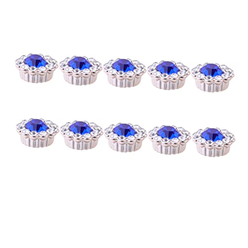 OHPHCALL 50 Stück Zum Aufkleben Strass Verzierung Haarband Flatback Edelstein Mini Strasssteine Strass Perlenknöpfe Diffusor Mini Miniatur Dekorationsset Blau von OHPHCALL