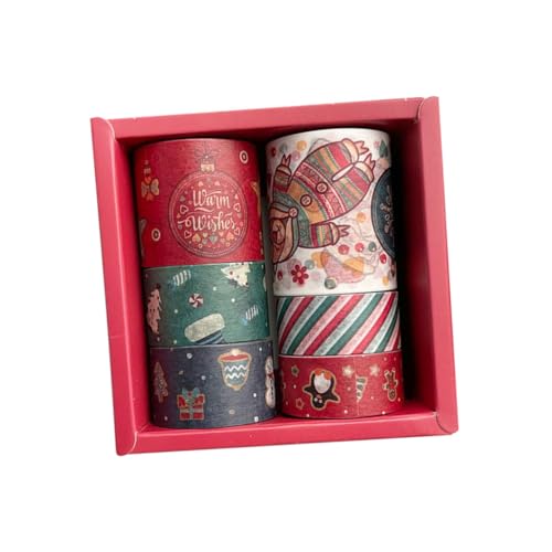 OHPHCALL 6St Weihnachtsband Weihnachts-Klebeband gummiertes Papierband weihnachts washi tape Dekorative Klebebänder für Weihnachten Zeichentrick-Washi-Tape Journalbänder Japanisches Papier von OHPHCALL