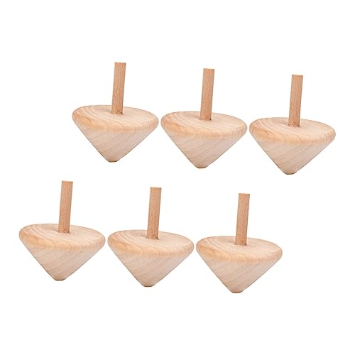 OHPHCALL 6pcs Kreiselspielzeug Aus Holz Spinner Gyro- Spielzeugkreisel, Die Sich Für Drehen Altmodisches Rotierendes Kleines Hölzern von OHPHCALL