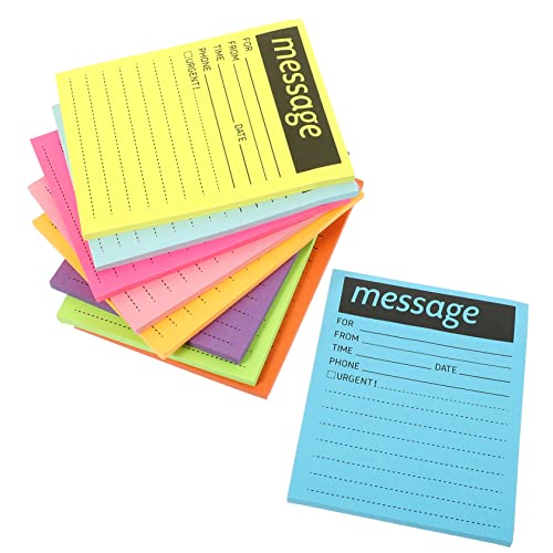 OHPHCALL 9 Fluoreszierende Haftnotizen notizbuch memo notebooks Klebezettel-Block Schreibtisch-Gadgets Notizblöcke kleben Post multifunktionale Hinweisaufkleber Aufkleber beachten Papier von OHPHCALL