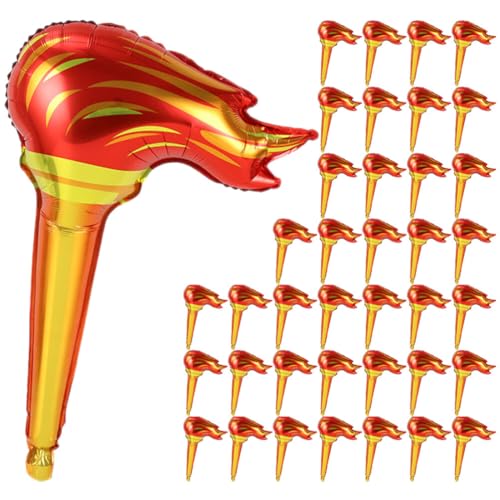 OHPHCALL Aufblasbare Fackel 50 Stück Aufblasbare Flammenlose Fackel Spielzeug Gefälschte Olympische Realistische Fackeln Requisite Für Schulsportwettkämpfe Mittelalterliche von OHPHCALL