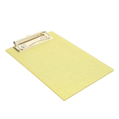 OHPHCALL Glitzer-schreibblockhalter Pflegeklemmbrett Notizbuch Binder Halter Für Büroklammern Arbeitsordner-zwischenablage Restaurant-zwischenablage Mini-klemmbretter Acryl Yellow von OHPHCALL