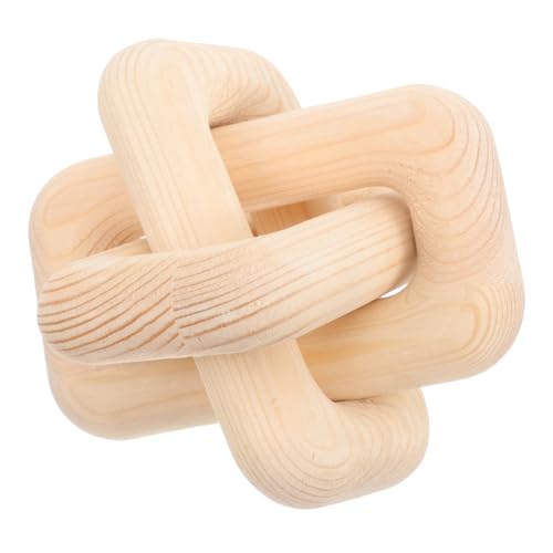 OHPHCALL Holzornamente 3 Ring Holzknoten Couchtisch Büro Schreibtisch Ornamentkette Für Couchtisch Couchtischdekoration Bücher Für Couchtisch 3 Glieder Kettendekor von OHPHCALL