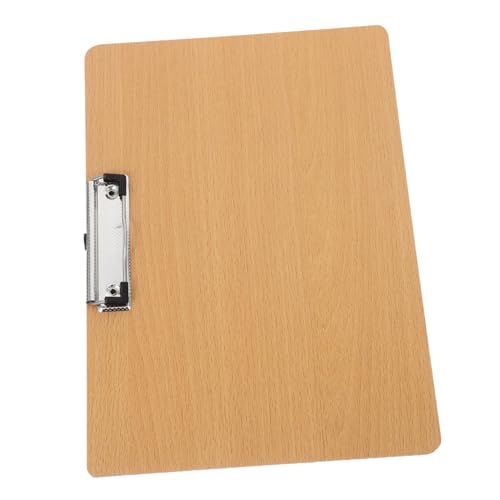 OHPHCALL Schreibblock-Clip Office-Dateiordner Klemmbrett mit Speicher Clipboard-Ordner Zwischenablage öffnen Klemmbrett schwer Zwischenablage klein Clipboard-Clips Büroklammer MDF Khaki von OHPHCALL