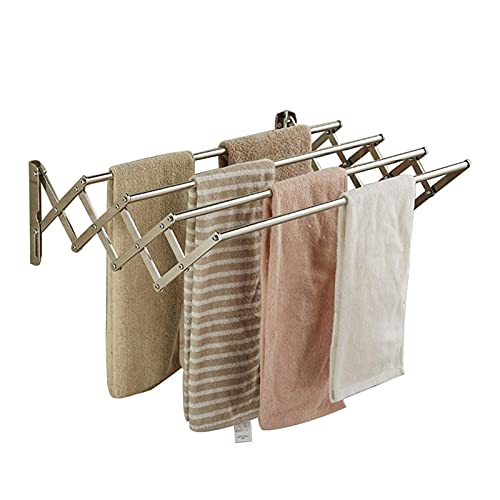 OJKJGY Ausziehbarer Handtuchhalter, an der Wand montierter Wäscheständer, 40 120 cm, zusammenklappbarer Halter für Waschküche/Badezimmer, platzsparender Kleiderbügel, modischer Organizer von OJKJGY