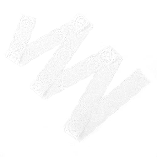 Bastelspitze, Spitzenband Polyester 2,5 cm Breite für DIY Stirnbänder für Hochzeitsfeier Dekoration für Geschenkverpackung für Einladungskarten von OKAT