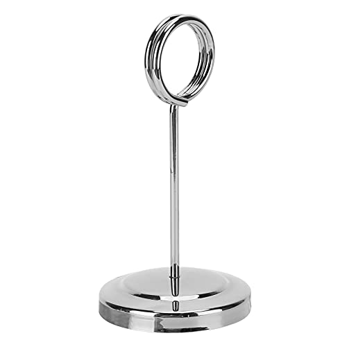 Tischnummernhalter, Bilderclip Edelstahl Stall für Hotel für Restaurant(10,5 cm, Silber) von OKAT