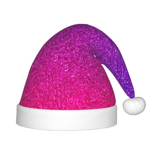 OKFSTY Weihnachtsmütze mit Pailletten, glitzernd, Weihnachtsmannmütze, Weihnachtsmütze für Teenager, weich, Unisex, klassische Weihnachtsmannmütze von OKFSTY