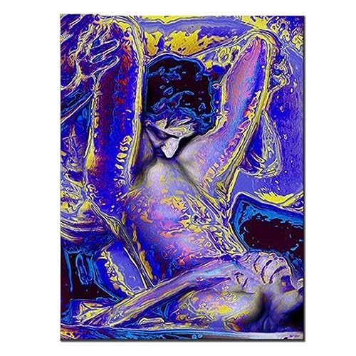 DIY 5D Diamond Painting Kits, Paar Sexy Kunst Full Drill Diamant Painting Zubehör, Malen Nach Zahlen, Diamond Painting Set, Painting by Numbers Arts Craft for Home Wall Decor 12x16in von OKIKA