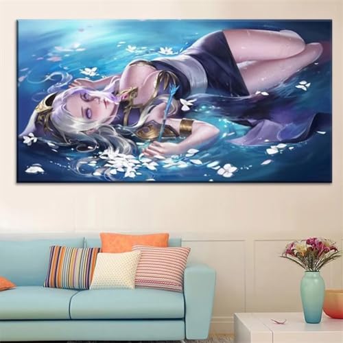 OKIKA DIY 5D Diamond Painting Kits, Sexy Frau Anime Girl Full Drill Diamant Painting Zubehör, Malen Nach Zahlen, Diamond Painting Set, Painting by Numbers Arts Craft for Home Wall Decor 28x56in von OKIKA