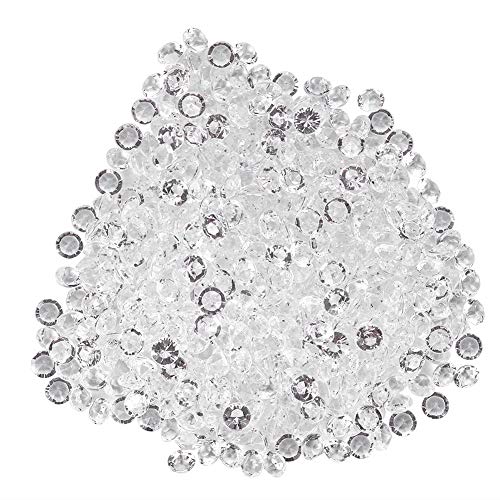 Klare Acryl-Strasssteine, Hochzeitstisch-Streukristallperlen, Acryl-Diamanten, Kristall-Bling-Vasenglasperlen für Vasen, Tischdekoration, Hochzeit, Brautdekoration (6mm)2000pcs)) von OKJHFD