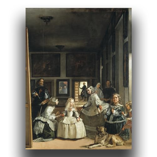 Okra Diego Velazquez Poster – Las Meninas Druck – weltberühmter Ölgemälde-Druck – anwendbar für Studio, Flur, Hotel, Leinwand, Wanddekoration, ungerahmt (30 x 40 cm) von OKRA