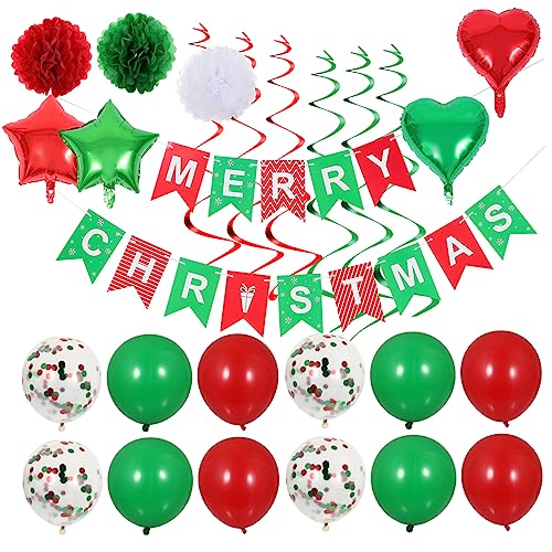 1 Satz Weihnachtsballons Partyzubehör für Heiligabend Weihnachtsdekorationen Luftballons Weihnachten weihnachts kopfschmuck Dekorationszubehör für Weihnachtsfeiern Aluminiumfolie OKUMEYR von OKUMEYR