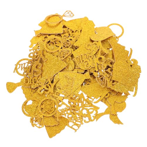 1 hochzeitsdeko junggesellenabschied dekoration Jubiläumsdekoration hochzeitdeko party decoration esstisch esszimmertische dekoratives Konfetti romantisches Konfetti Papier Golden OKUMEYR von OKUMEYR