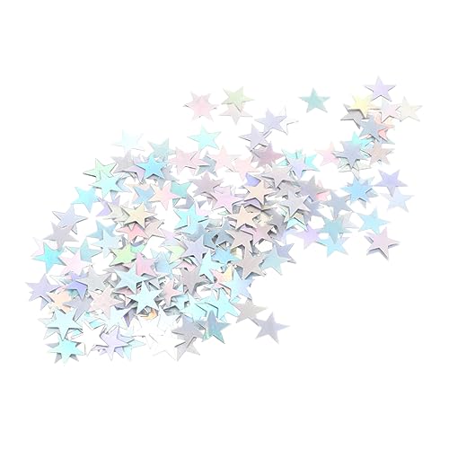 2000 Stk Pentagramm Konfetti Ostern Konfetti Blw-zubehör Für Babys Glitzerndes Konfetti Geburtstagsfeier Konfetti Metallisches Konfetti Geformter Glitzer Augenstern Glitzert Silver OKUMEYR von OKUMEYR